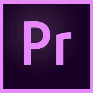 Logo der Adobe Premiere Pro Schnittsoftware - Kreatives Videobearbeitungstool.